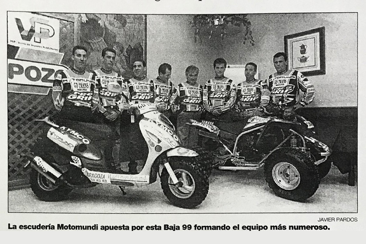 La escuderia MOTOMUNDI en la Baja 99