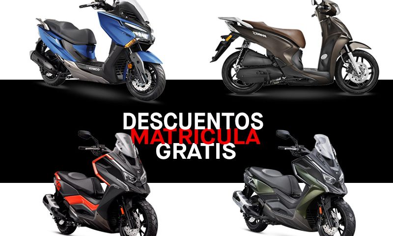 Descuentos y matrícula gratis en varias scooters de Kymco en Zaragoza