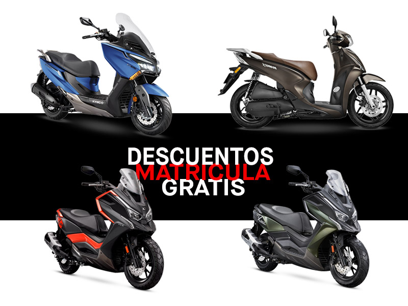 Descuentos y matrícula gratis en varias scooters de Kymco en Zaragoza